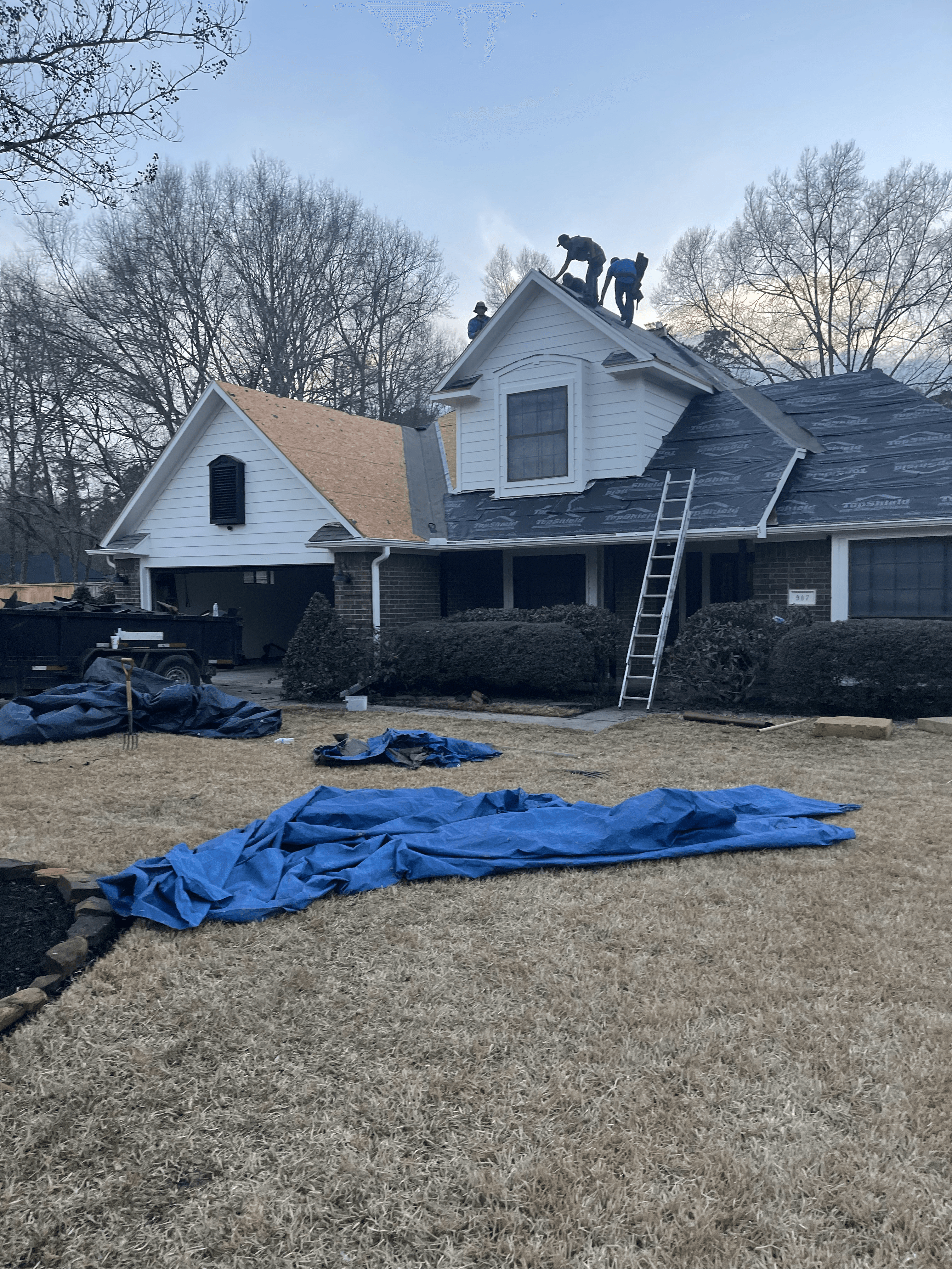 Before - Roof replacement project